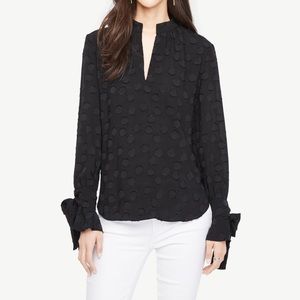 Ann Taylor NWT bow cuff blouse medium